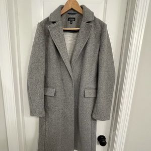 TopShop Gray Wool Relaxed Coat
